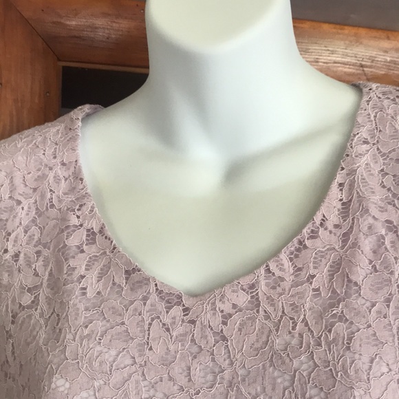 Liz Claiborne Lilac Lace Lined Dressy 👚 Shirt - Picture 4 of 9